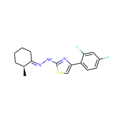 C[C@H]1CCCC/C1=N\Nc1nc(-c2ccc(F)cc2F)cs1 ZINC000040973139