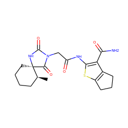 C[C@H]1CCCC[C@@]12NC(=O)N(CC(=O)Nc1sc3c(c1C(N)=O)CCC3)C2=O ZINC000003408110