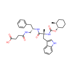 C[C@H]1CCCC[C@@H]1OC(=O)N[C@](C)(Cc1c[nH]c2ccccc12)C(=O)N[C@H](CNC(=O)CCC(=O)O)Cc1ccccc1 ZINC000027636047