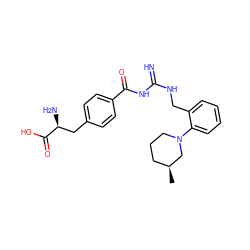 C[C@H]1CCCN(c2ccccc2CNC(=N)NC(=O)c2ccc(C[C@H](N)C(=O)O)cc2)C1 ZINC000653850163