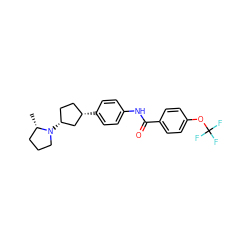 C[C@H]1CCCN1[C@@H]1CC[C@H](c2ccc(NC(=O)c3ccc(OC(F)(F)F)cc3)cc2)C1 ZINC000147033915