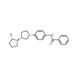 C[C@H]1CCCN1[C@@H]1CC[C@H](c2ccc(NC(=O)c3ccccc3)cc2)C1 ZINC000147090064