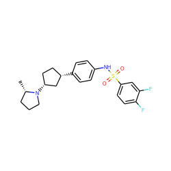 C[C@H]1CCCN1[C@@H]1CC[C@H](c2ccc(NS(=O)(=O)c3ccc(F)c(F)c3)cc2)C1 ZINC000147169342