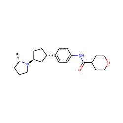 C[C@H]1CCCN1[C@H]1CC[C@H](c2ccc(NC(=O)C3CCOCC3)cc2)C1 ZINC000199827388