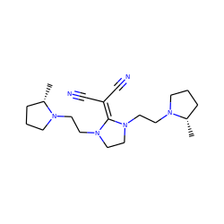 C[C@H]1CCCN1CCN1CCN(CCN2CCC[C@@H]2C)C1=C(C#N)C#N ZINC000034634853