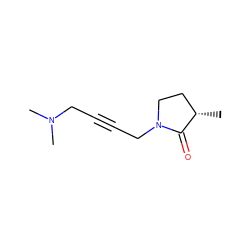 C[C@H]1CCN(CC#CCN(C)C)C1=O ZINC000013833832