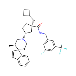 C[C@H]1CN([C@@H]2CC[C@@](CC3CCC3)(C(=O)NCc3cc(F)cc(C(F)(F)F)c3)C2)CC[C@]12C=Cc1ccccc12 ZINC000028704074