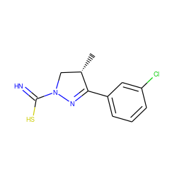 C[C@H]1CN(C(=N)S)N=C1c1cccc(Cl)c1 ZINC000000003250