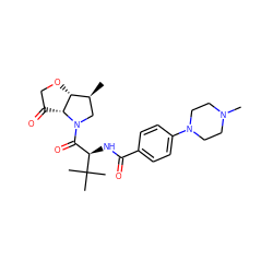 C[C@H]1CN(C(=O)[C@@H](NC(=O)c2ccc(N3CCN(C)CC3)cc2)C(C)(C)C)[C@@H]2C(=O)CO[C@H]12 ZINC000096170017