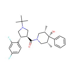 C[C@H]1CN(C(=O)[C@@H]2CN(C(C)(C)C)C[C@H]2c2ccc(F)cc2F)C[C@@H](C)[C@]1(O)c1ccccc1 ZINC000101338048