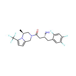 C[C@H]1CN(C(=O)C[C@H](N)Cc2cc(F)c(F)cc2F)Cc2ccc(C(F)(F)F)n21 ZINC000084615691