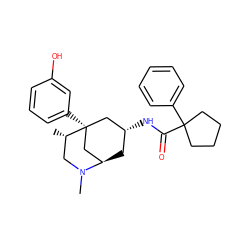 C[C@H]1CN(C)[C@@H]2C[C@@H](NC(=O)C3(c4ccccc4)CCCC3)C[C@@]1(c1cccc(O)c1)C2 ZINC000035033884