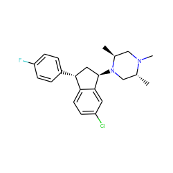 C[C@H]1CN(C)[C@H](C)CN1[C@@H]1C[C@@H](c2ccc(F)cc2)c2ccc(Cl)cc21 ZINC000022937964