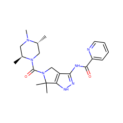 C[C@H]1CN(C)[C@H](C)CN1C(=O)N1Cc2c(NC(=O)c3ccccn3)n[nH]c2C1(C)C ZINC000114182314