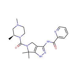 C[C@H]1CN(C)CCN1C(=O)N1Cc2c(NC(=O)c3ccccn3)n[nH]c2C1(C)C ZINC000143771138