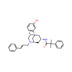 C[C@H]1CN(C/C=C/c2ccccc2)[C@@H]2C[C@@H](NC(=O)C(C)(C)c3ccccc3)C[C@@]1(c1cccc(O)c1)C2 ZINC000038147749