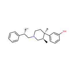 C[C@H]1CN(C[C@@H](O)c2ccccc2)CC[C@@]1(C)c1cccc(O)c1 ZINC000013833024