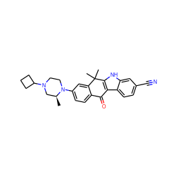 C[C@H]1CN(C2CCC2)CCN1c1ccc2c(c1)C(C)(C)c1[nH]c3cc(C#N)ccc3c1C2=O ZINC000114801016