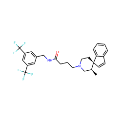 C[C@H]1CN(CCCC(=O)NCc2cc(C(F)(F)F)cc(C(F)(F)F)c2)CC[C@@]12C=Cc1ccccc12 ZINC000034804352