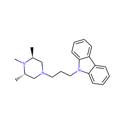 C[C@H]1CN(CCCn2c3ccccc3c3ccccc32)C[C@H](C)N1C ZINC000027431345