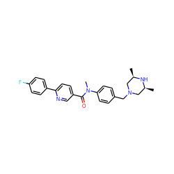 C[C@H]1CN(Cc2ccc(N(C)C(=O)c3ccc(-c4ccc(F)cc4)nc3)cc2)C[C@@H](C)N1 ZINC000095598503