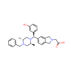 C[C@H]1CN(Cc2ccccc2)[C@H](C)CN1[C@@H](c1cccc(O)c1)c1ccc2c(c1)CN(CC(=O)O)C2 ZINC000028568834