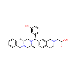 C[C@H]1CN(Cc2ccccc2)[C@H](C)CN1[C@@H](c1cccc(O)c1)c1ccc2c(c1)CN(CC(=O)O)CC2 ZINC000028568906