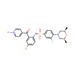 C[C@H]1CN(c2ccc(S(=O)(=O)Nc3ccc(Cl)cc3C(=O)c3cc[n+]([O-])cc3)cc2F)C[C@@H](C)O1 ZINC000113625835