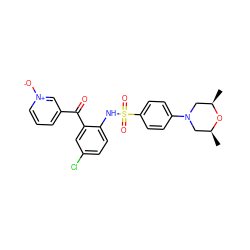 C[C@H]1CN(c2ccc(S(=O)(=O)Nc3ccc(Cl)cc3C(=O)c3ccc[n+]([O-])c3)cc2)C[C@@H](C)O1 ZINC000034444619