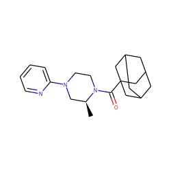 C[C@H]1CN(c2ccccn2)CCN1C(=O)C12CC3CC(CC(C3)C1)C2 ZINC000096272445