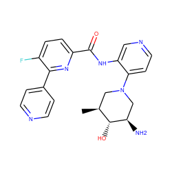 C[C@H]1CN(c2ccncc2NC(=O)c2ccc(F)c(-c3ccncc3)n2)C[C@@H](N)[C@@H]1O ZINC000096177767