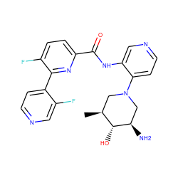 C[C@H]1CN(c2ccncc2NC(=O)c2ccc(F)c(-c3ccncc3F)n2)C[C@@H](N)[C@@H]1O ZINC000140156911