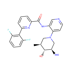 C[C@H]1CN(c2ccncc2NC(=O)c2cccc(-c3c(F)cccc3F)n2)C[C@@H](N)[C@@H]1O ZINC000168319342