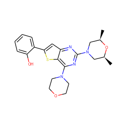 C[C@H]1CN(c2nc(N3CCOCC3)c3sc(-c4ccccc4O)cc3n2)C[C@@H](C)O1 ZINC001772627774