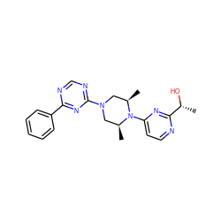 C[C@H]1CN(c2ncnc(-c3ccccc3)n2)C[C@@H](C)N1c1ccnc([C@@H](C)O)n1 ZINC000013491423