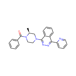 C[C@H]1CN(c2nnc(-c3ccccn3)c3ccccc23)CCN1C(=O)c1ccccc1 ZINC000049036371