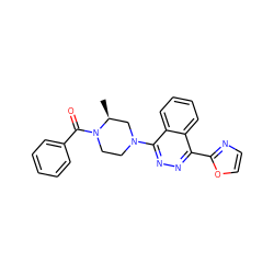 C[C@H]1CN(c2nnc(-c3ncco3)c3ccccc23)CCN1C(=O)c1ccccc1 ZINC000049111550