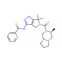 C[C@H]1CN2CCC[C@@H]2CN1C(=O)N1Cc2c(NC(=O)c3ccccn3)n[nH]c2C1(C)C ZINC000114193866