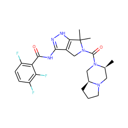 C[C@H]1CN2CCC[C@H]2CN1C(=O)N1Cc2c(NC(=O)c3c(F)ccc(F)c3F)n[nH]c2C1(C)C ZINC000114182032