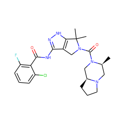 C[C@H]1CN2CCC[C@H]2CN1C(=O)N1Cc2c(NC(=O)c3c(F)cccc3Cl)n[nH]c2C1(C)C ZINC000114190133