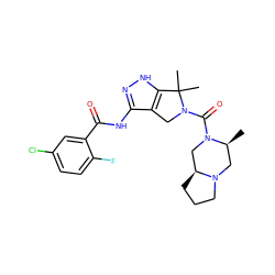 C[C@H]1CN2CCC[C@H]2CN1C(=O)N1Cc2c(NC(=O)c3cc(Cl)ccc3F)n[nH]c2C1(C)C ZINC000114181179