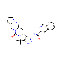 C[C@H]1CN2CCC[C@H]2CN1C(=O)N1Cc2c(NC(=O)c3cc4ccccc4cn3)n[nH]c2C1(C)C ZINC000114181517