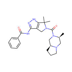 C[C@H]1CN2CCC[C@H]2CN1C(=O)N1Cc2c(NC(=O)c3ccccc3)n[nH]c2C1(C)C ZINC000114182587