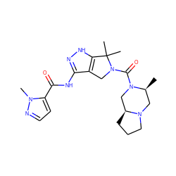 C[C@H]1CN2CCC[C@H]2CN1C(=O)N1Cc2c(NC(=O)c3ccnn3C)n[nH]c2C1(C)C ZINC000114183997