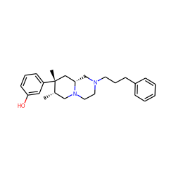 C[C@H]1CN2CCN(CCCc3ccccc3)C[C@H]2C[C@@]1(C)c1cccc(O)c1 ZINC000035075251