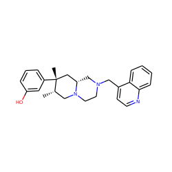 C[C@H]1CN2CCN(Cc3ccnc4ccccc34)C[C@H]2C[C@@]1(C)c1cccc(O)c1 ZINC000035075226