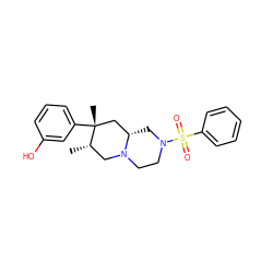 C[C@H]1CN2CCN(S(=O)(=O)c3ccccc3)C[C@H]2C[C@@]1(C)c1cccc(O)c1 ZINC000035075210