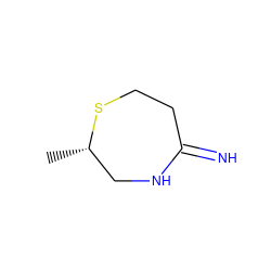 C[C@H]1CNC(=N)CCS1 ZINC000003951930