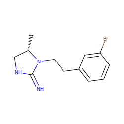 C[C@H]1CNC(=N)N1CCc1cccc(Br)c1 ZINC001772627308