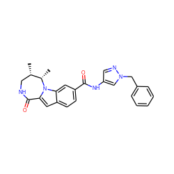 C[C@H]1CNC(=O)c2cc3ccc(C(=O)Nc4cnn(Cc5ccccc5)c4)cc3n2[C@H]1C ZINC000117690404